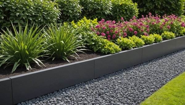 Bordure jardin gris anthracite : alliez modernité et durabilité